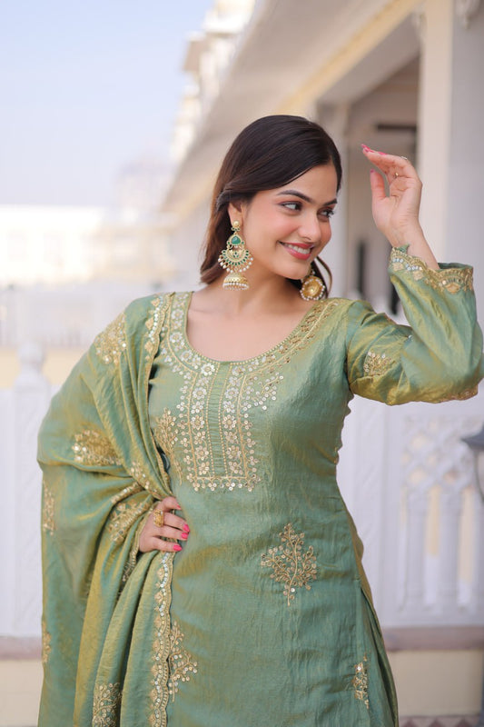 Majestic Zari Work Sharara Set