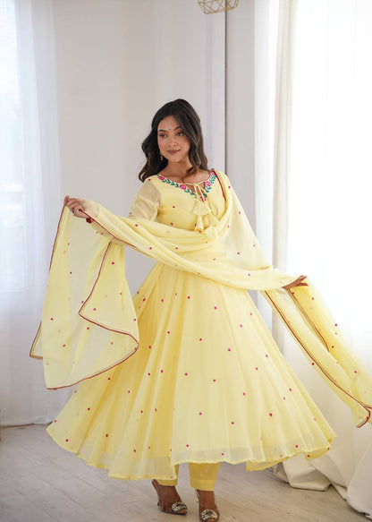 Soft Sunshine Anarkali Suit Set