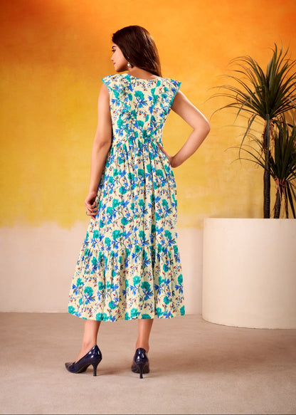 Floral Magic Bloom Midi Dress