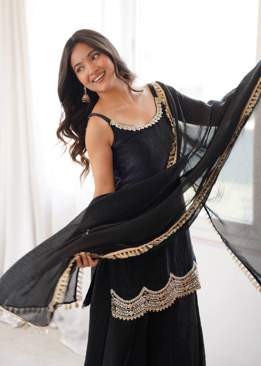 Midnight Muse Sharara Suit Set