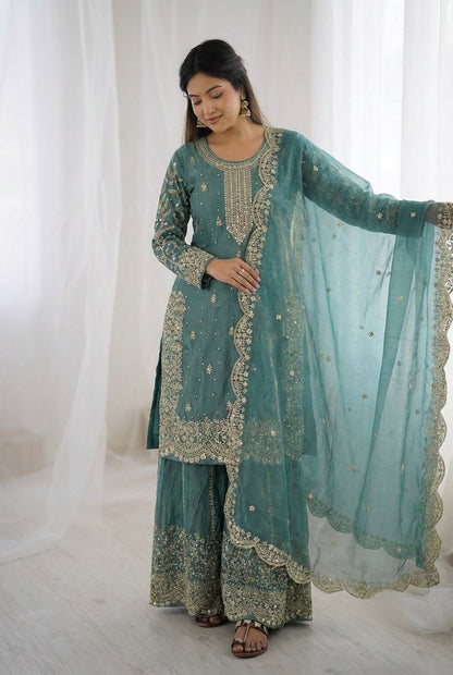 Graceful Sequins Work Ethnic Set