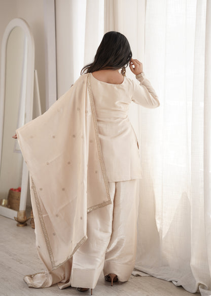 Ivory Majesty Farshi Shalwar Set