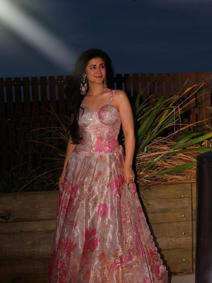 Festive Wear Corset Lehenga Set