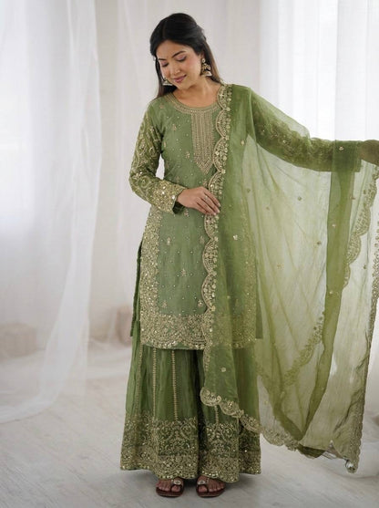 Graceful Sequins Work Ethnic Set