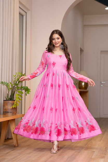 Floral Organza Umbrella Suit Set
