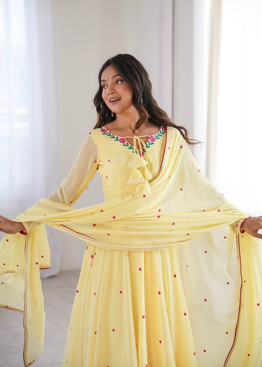 Soft Sunshine Anarkali Suit Set
