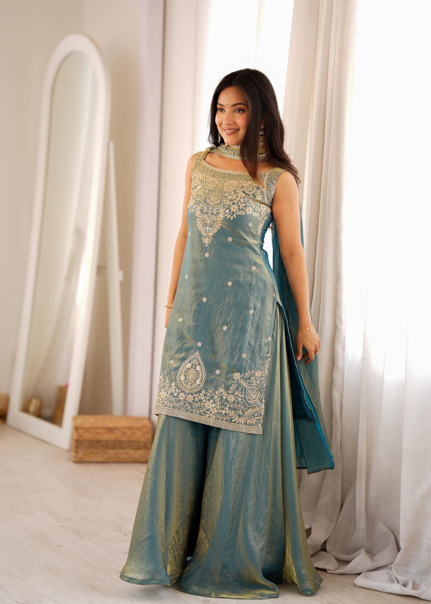 Zariya Designer Sharara Dupatta Set