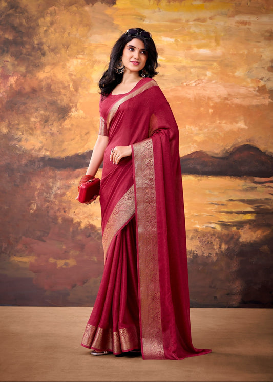 Gulnaar Golden Zari Weave Saree