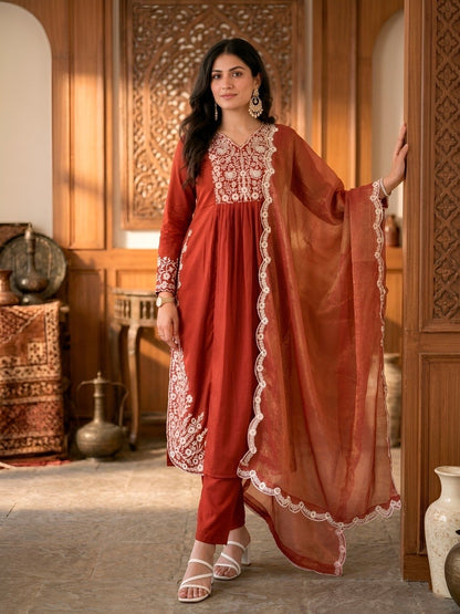 Sunset Bloom Maska Cotton Suit