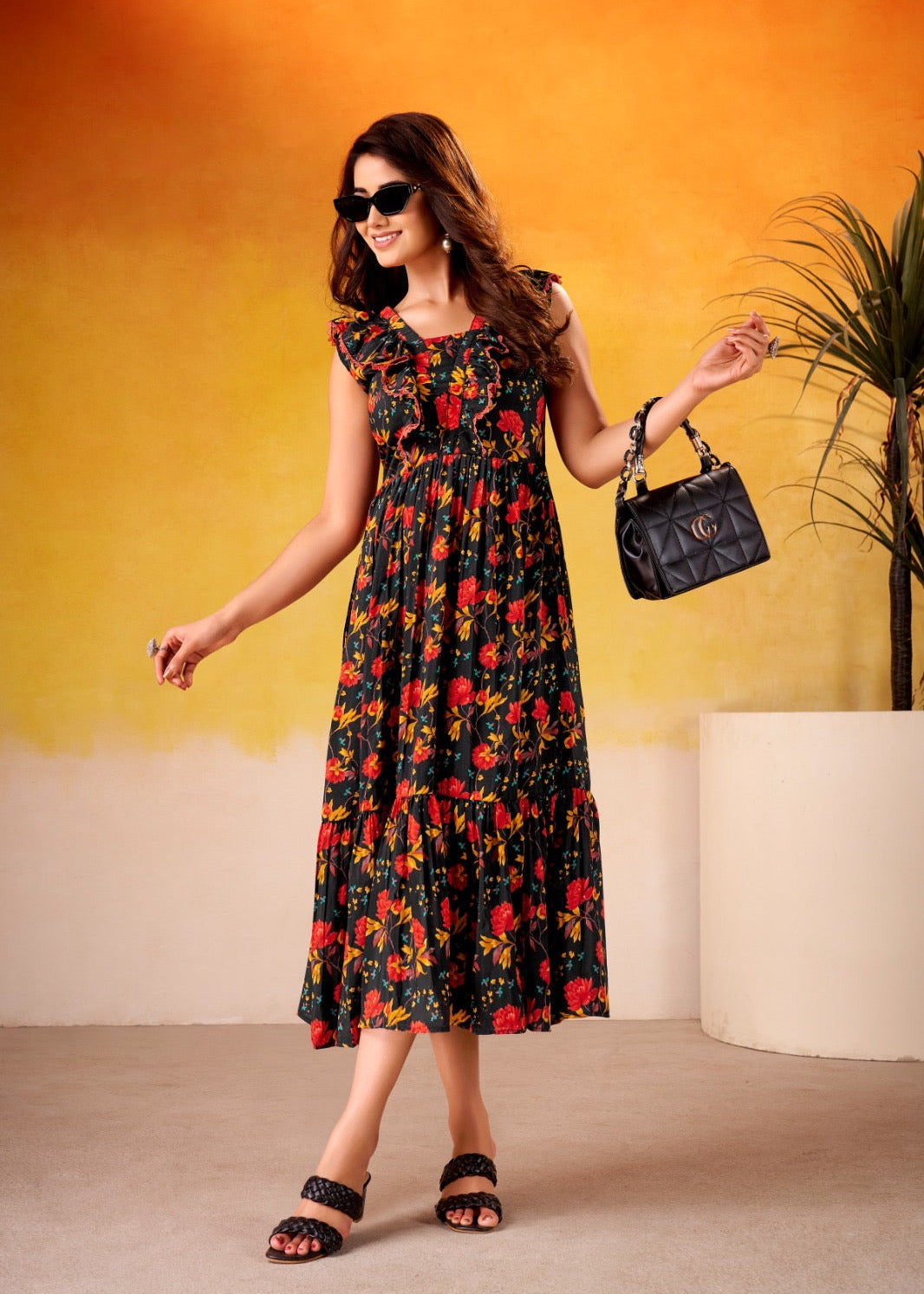 Floral Magic Bloom Midi Dress