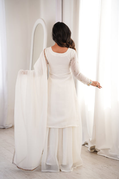 Swan Glow Festive Sharara Set