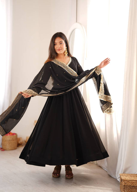 Black Majesty Festive Gown Set