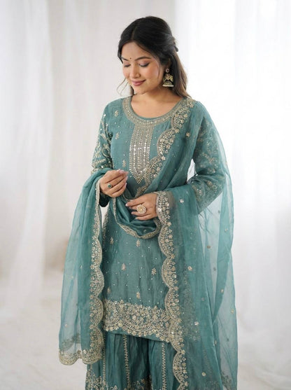 Graceful Sequins Work Ethnic Set