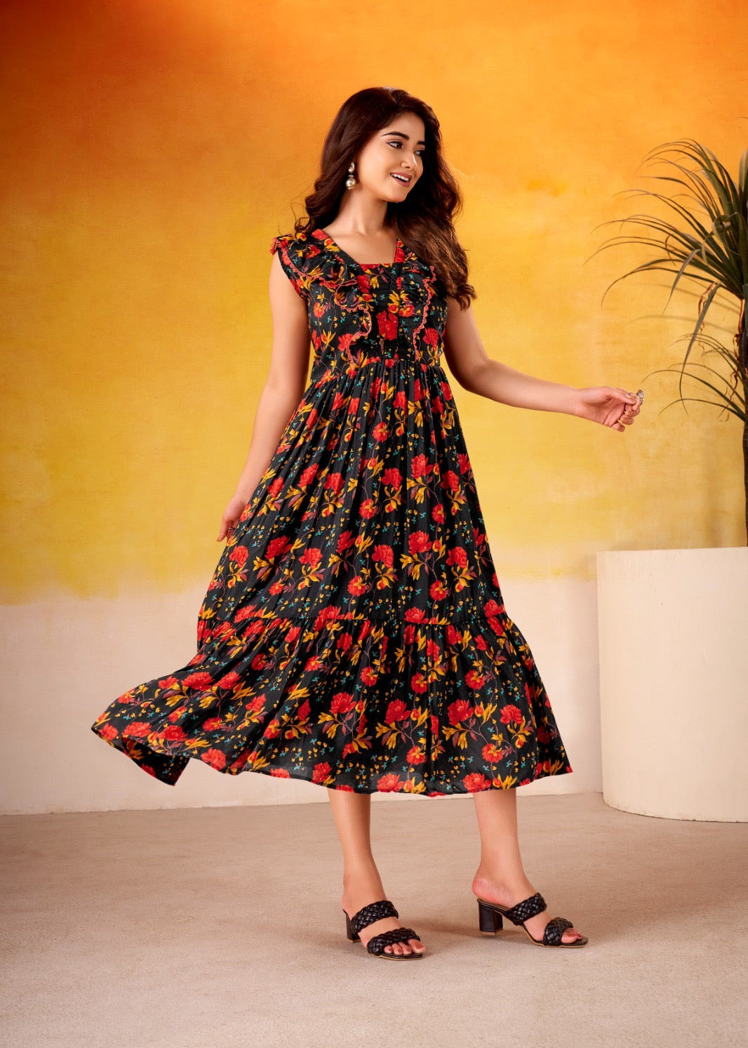 Floral Magic Bloom Midi Dress