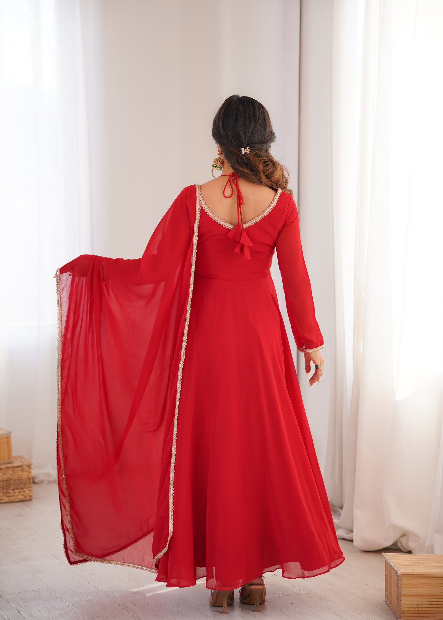 Graceful Festive Gown With Dupatta