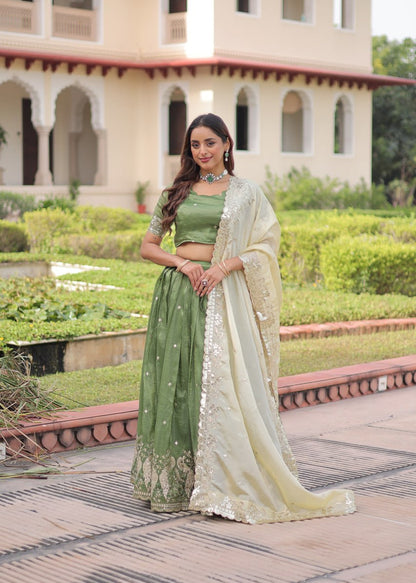 Ethereal Zari Embroidered Lehenga Set