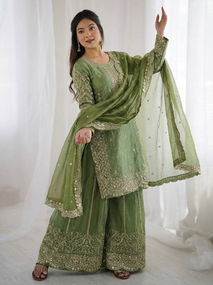 Graceful Sequins Work Ethnic Set