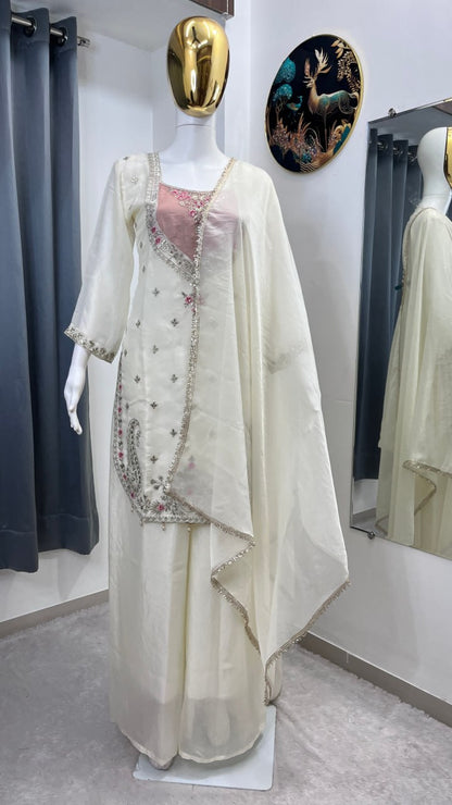 Elegant Festive Embroidered Suit