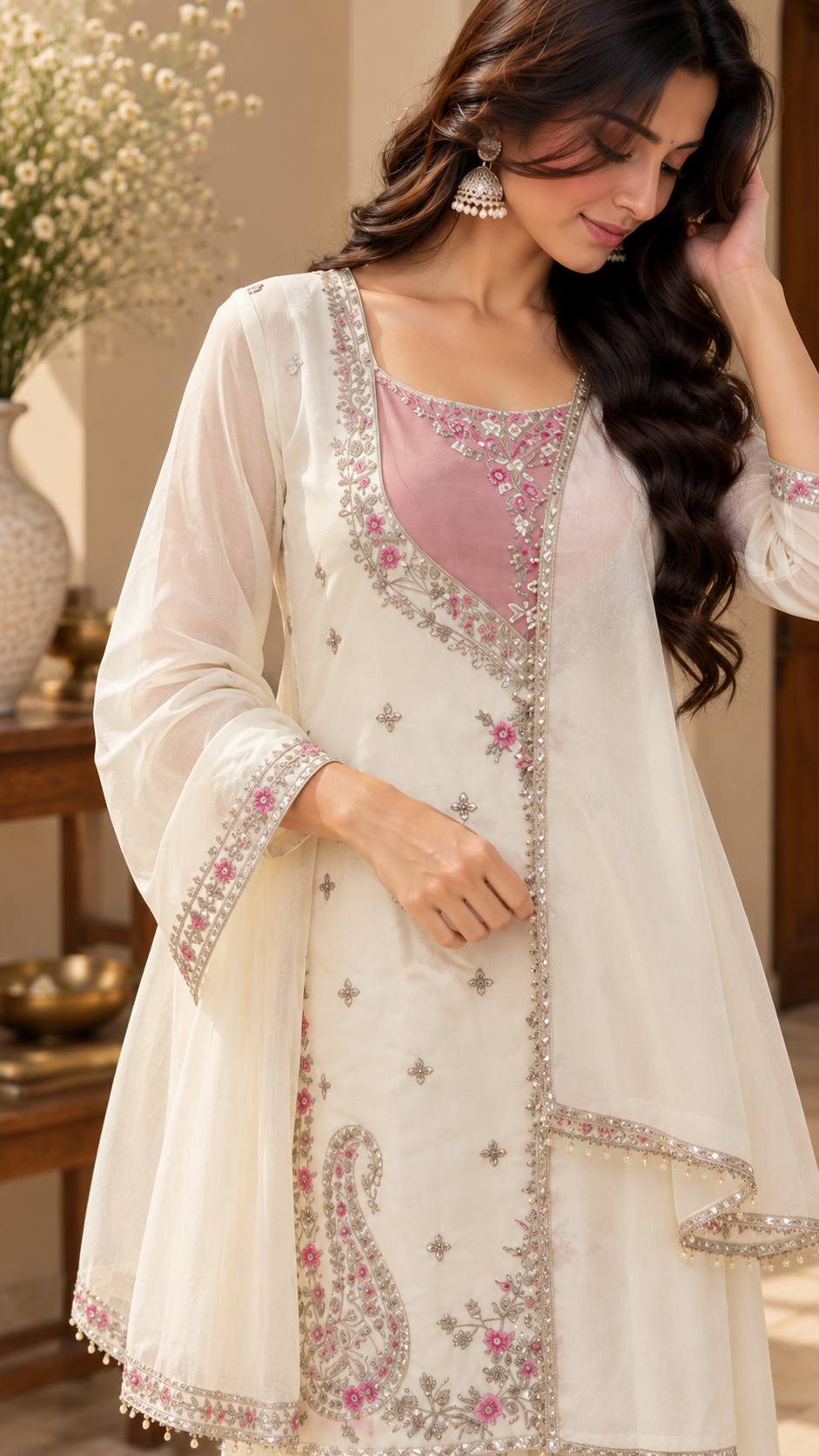 Elegant Festive Embroidered Suit
