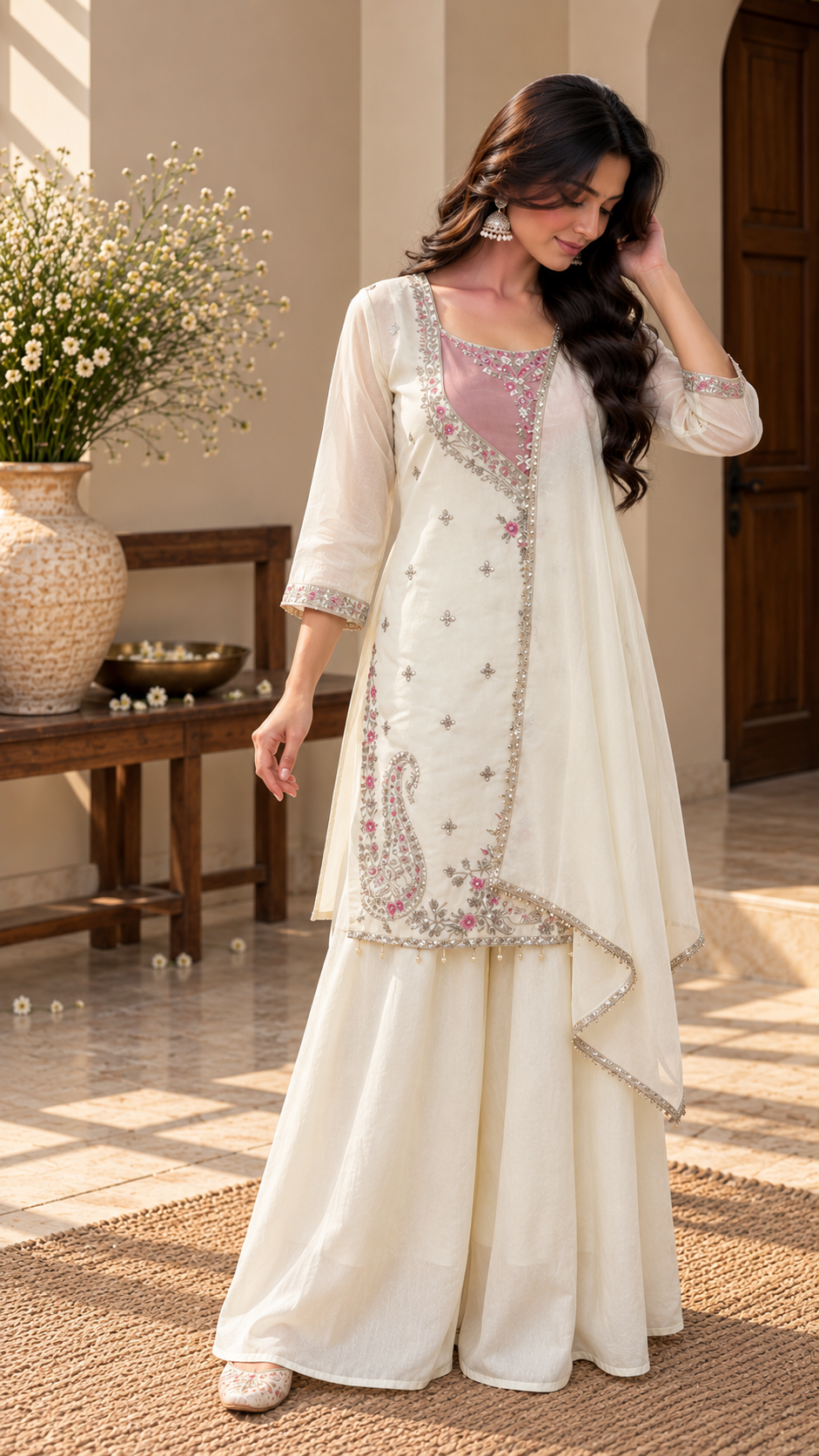Elegant Festive Embroidered Suit