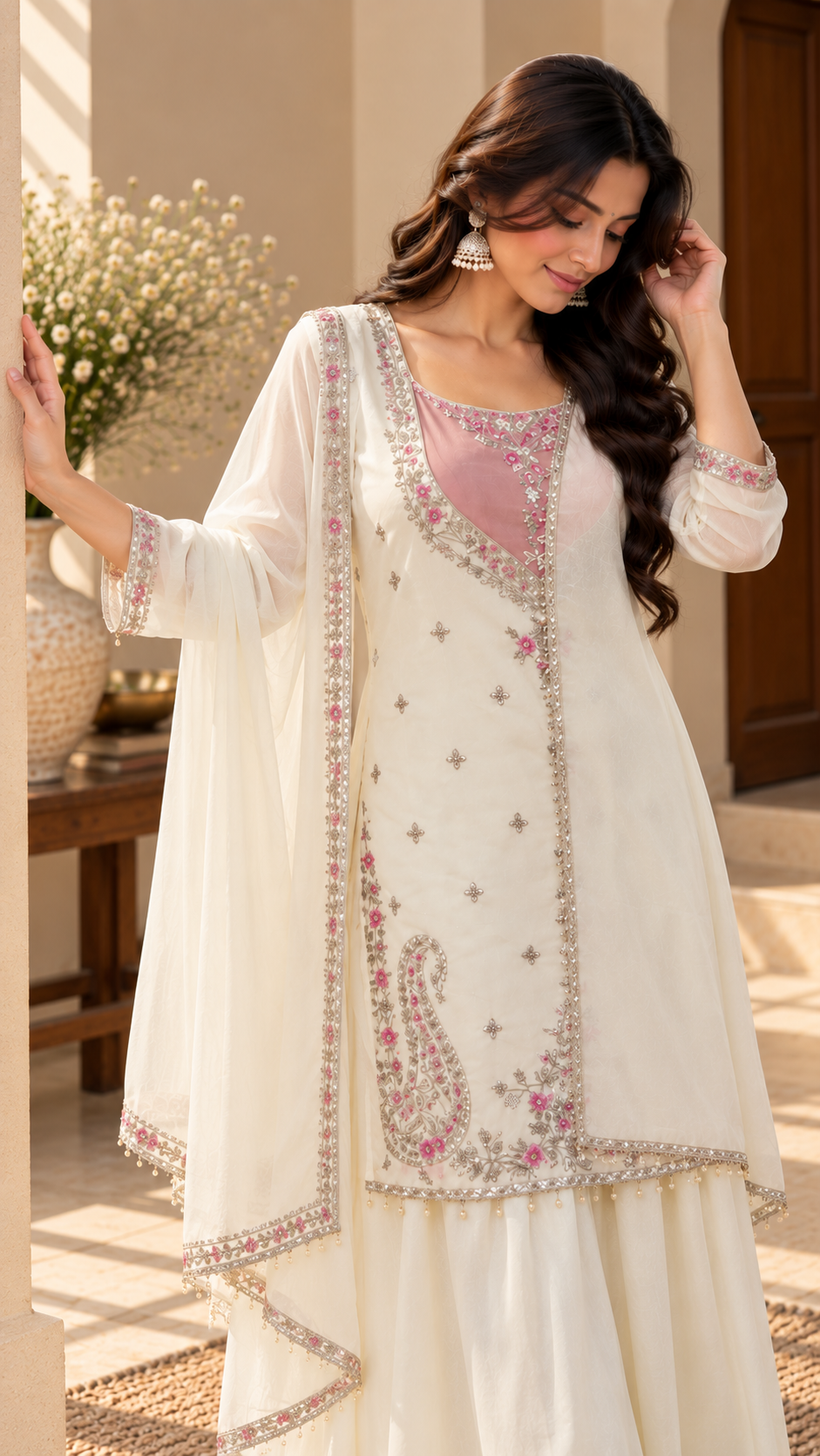 Elegant Festive Embroidered Suit