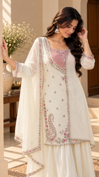 Elegant Festive Embroidered Suit