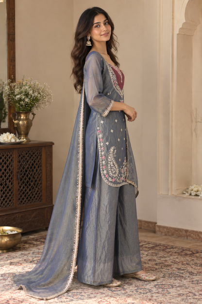 Elegant Festive Embroidered Suit